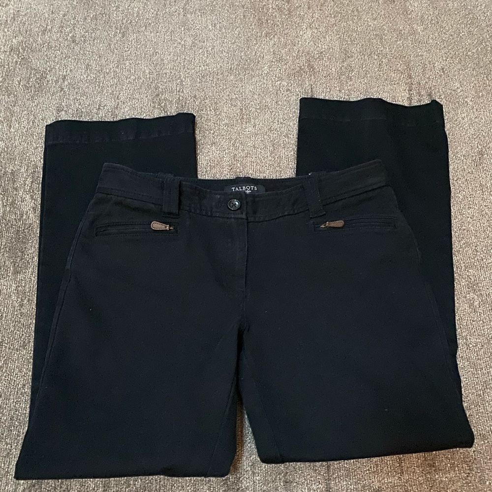 Talbots Black Khaki Pants Size 6P